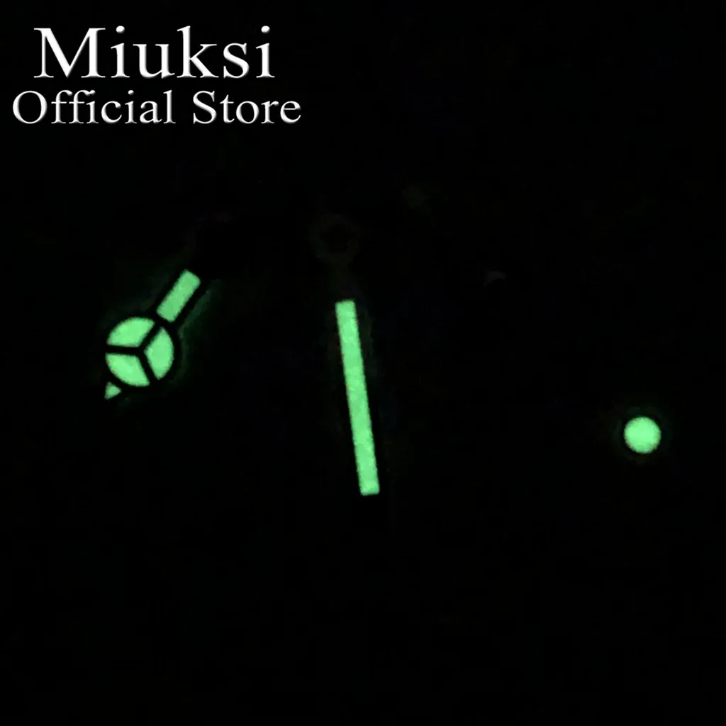 Miuksi silber uhr hände grün blau leuchtende hände fit NH35 NH36 ETA2824 2836 Miyota8205 8215 821A Mingzhu DG2813 3804 bewegung – Detail 3