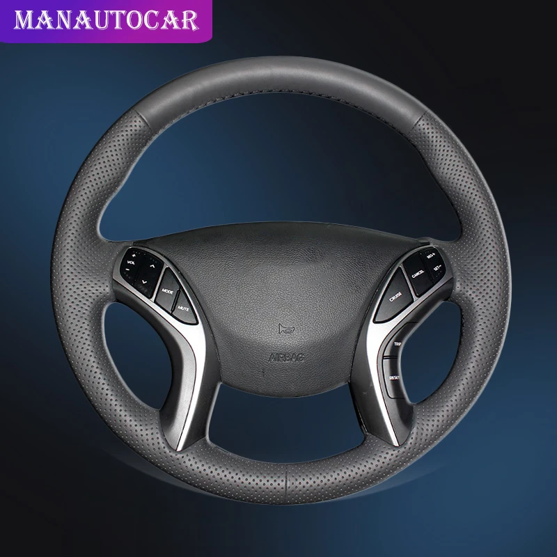 

Car Braid On The Steering Wheel Cover for Hyundai Elantra 3 2011-2016 Elantra 3 Sport 2011-2016 Elantra Avante 2011 i30 Auto