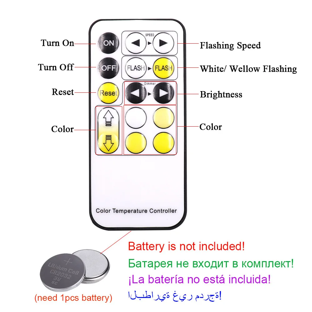 Remote Control Dimmable Double Color LED Light Panel COB Lamp 12V Cold Warm Bicolor with Dimmer for Auto Car Lighting DC12V Bulb