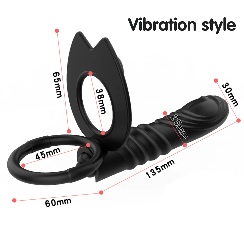 10 Frequency Double Penetration Anal Plug Dildo Vibrator Butt Plug Strap On Penis Vagina Vibrator Adult Sex Toys For Men Couples