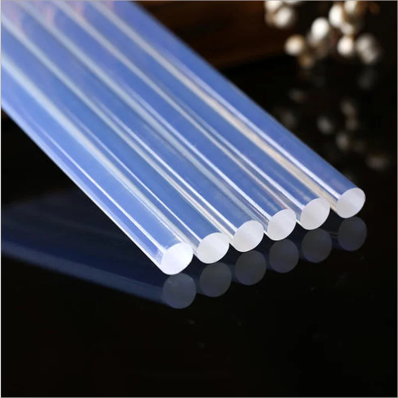 Imagem -02 - Bastões de Cola Quente Muito Transparentes 50 Peças mm de Diâmetro 100 mm de Comprimento para Pistola de Cola Elétrica Ferramentas de Reparo de Álbum de Artesanato