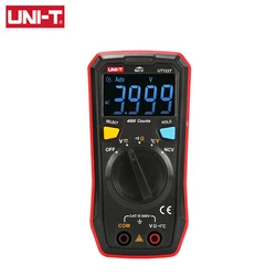 UNI-T Mini Digital Multimeter UT123T Auto DC AC Voltmeter Temperature Voltage Meter NCV Resistance Tester