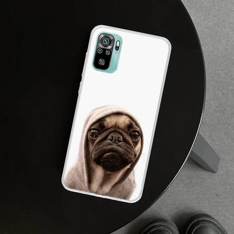 Cute Pug Dog Phone Case Cover for Xiaomi Redmi Note 13 12S 12 11 11S 11T 11E 10 Pro 10S 9 9S 9T 8 8T 7 Plus Print Coque Case Cov