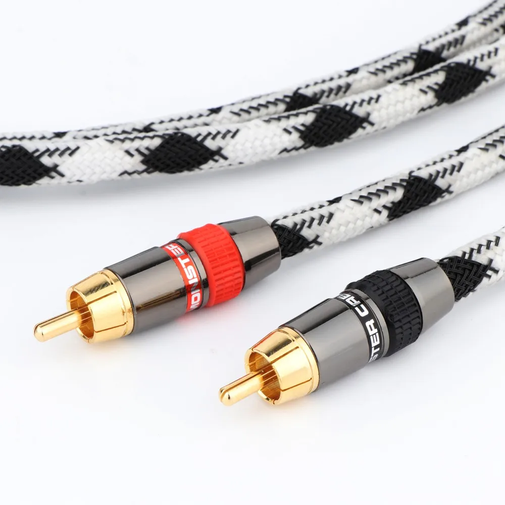 Preffair X401 Hifi OFC Cabo RCA de cobre macho para macho Cabo RCA interconexão cabo de áudio HiFi