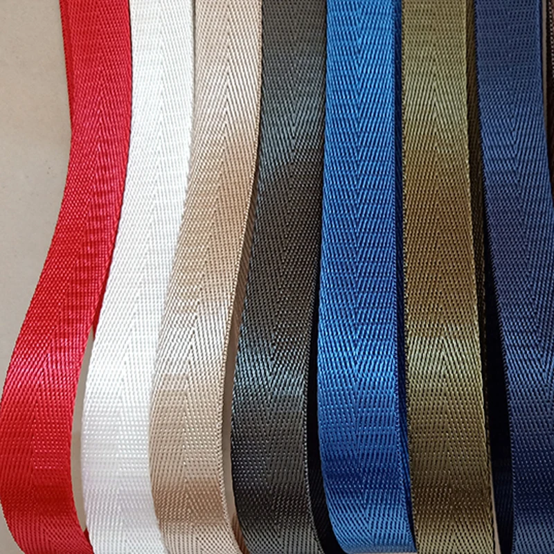 5 yards 38 mm hoge kwaliteit blauw geel rode riem nylon visgraatpatroon knapzak omsnoering naaien tas riem accessoires