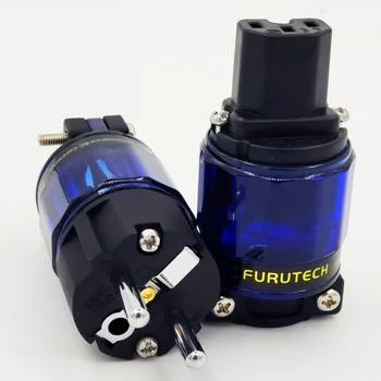 תקע חשמל Furutech בציפוי רודיום למערכות שמע יוקרתיות