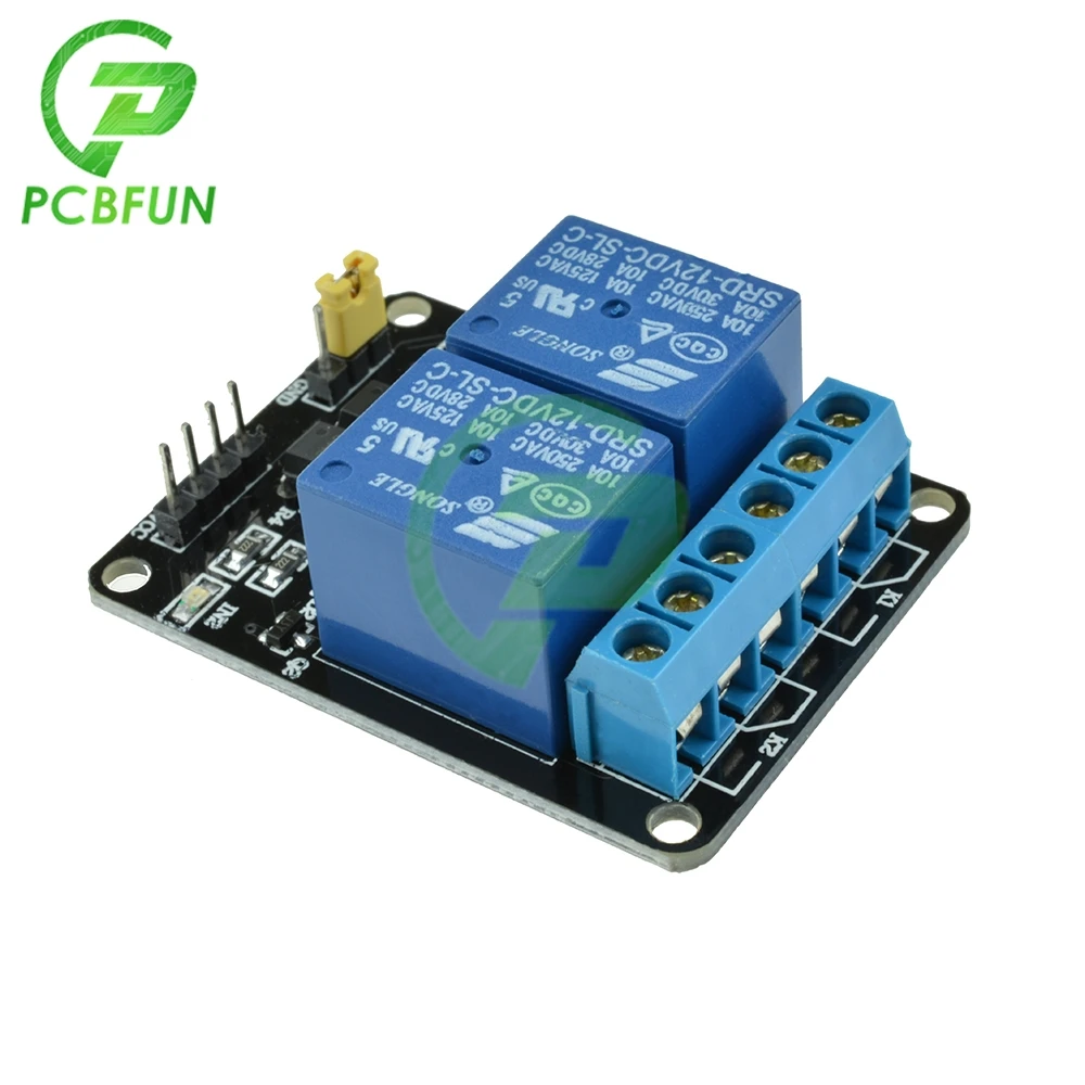 12V 2-Channel 2 Channel Relay Module Shiled Relay Expansion Board Low Level Triggered For Arduino ARM PIC AVR DSP Electronic TOp