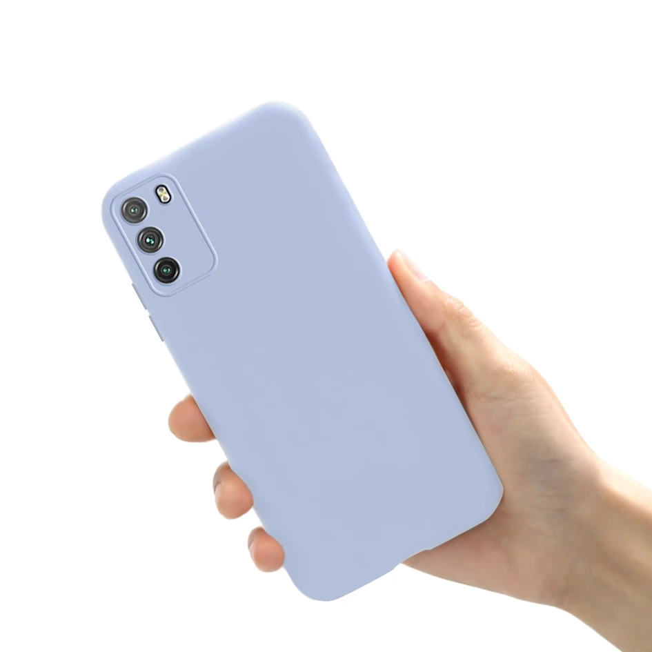 Liquid Silicone Case For Xiaomi Poco M3 Pro 5G Soft Cover Simple Phone Case For Xiaomi Mi Poco M3 Coque Fundas PocoM3 Pro Bumper