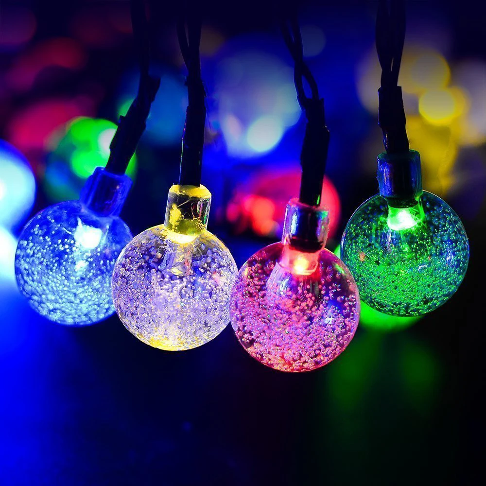 3M 6M 11M Crystal ball LED String Fairy Lights USB/Battery Powered Waterproof Holiday Garland Lights For Outdoor Christmas
