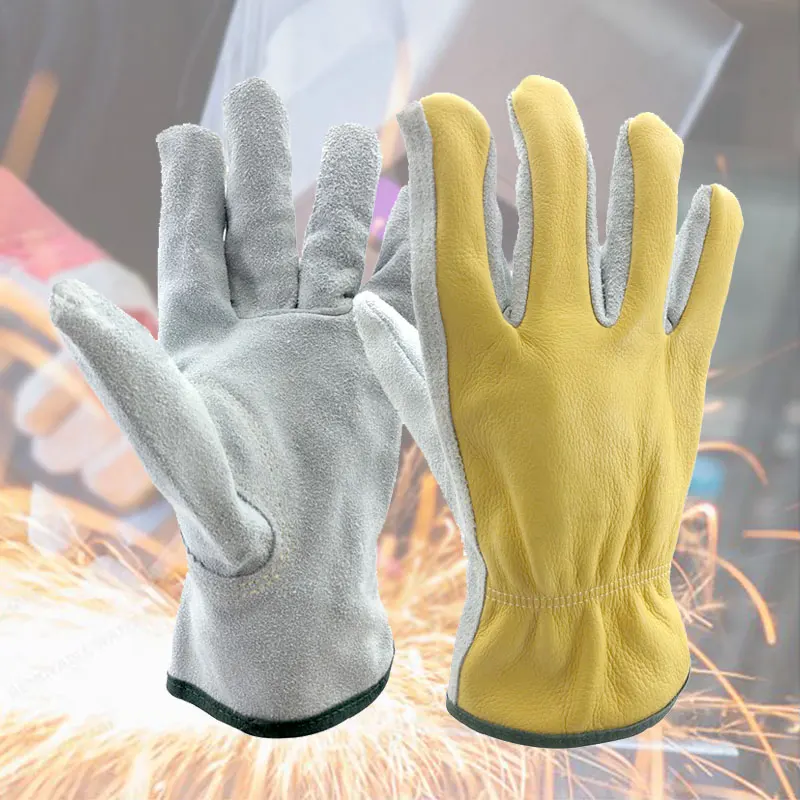 

NMSafety Glove Good Grip For Logging/Wood Cutting/Forest Work/Driving/Shooting Cow Leather Welding Work Gloves