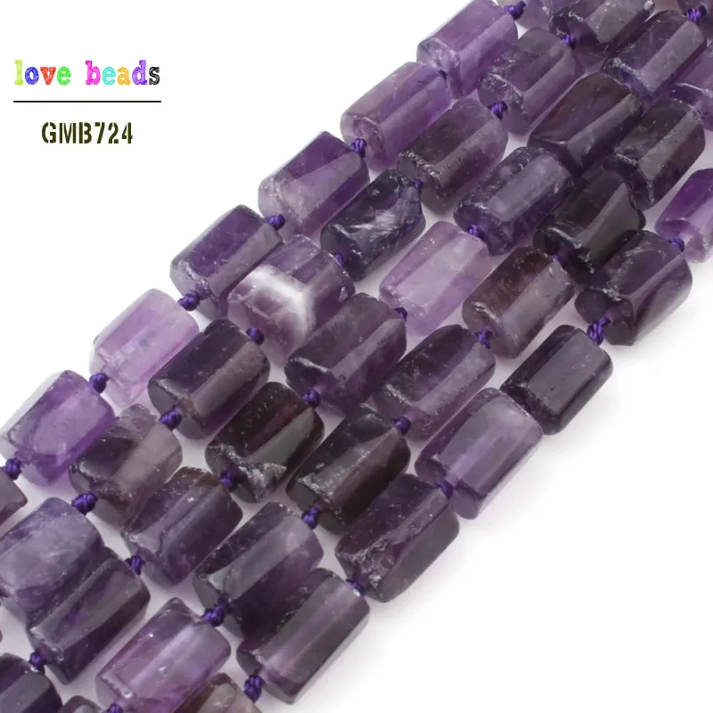 8x11mm Cylindrical Amethysts Diy Bracelets for Women jewellery Making  necklace 7.5 Inch