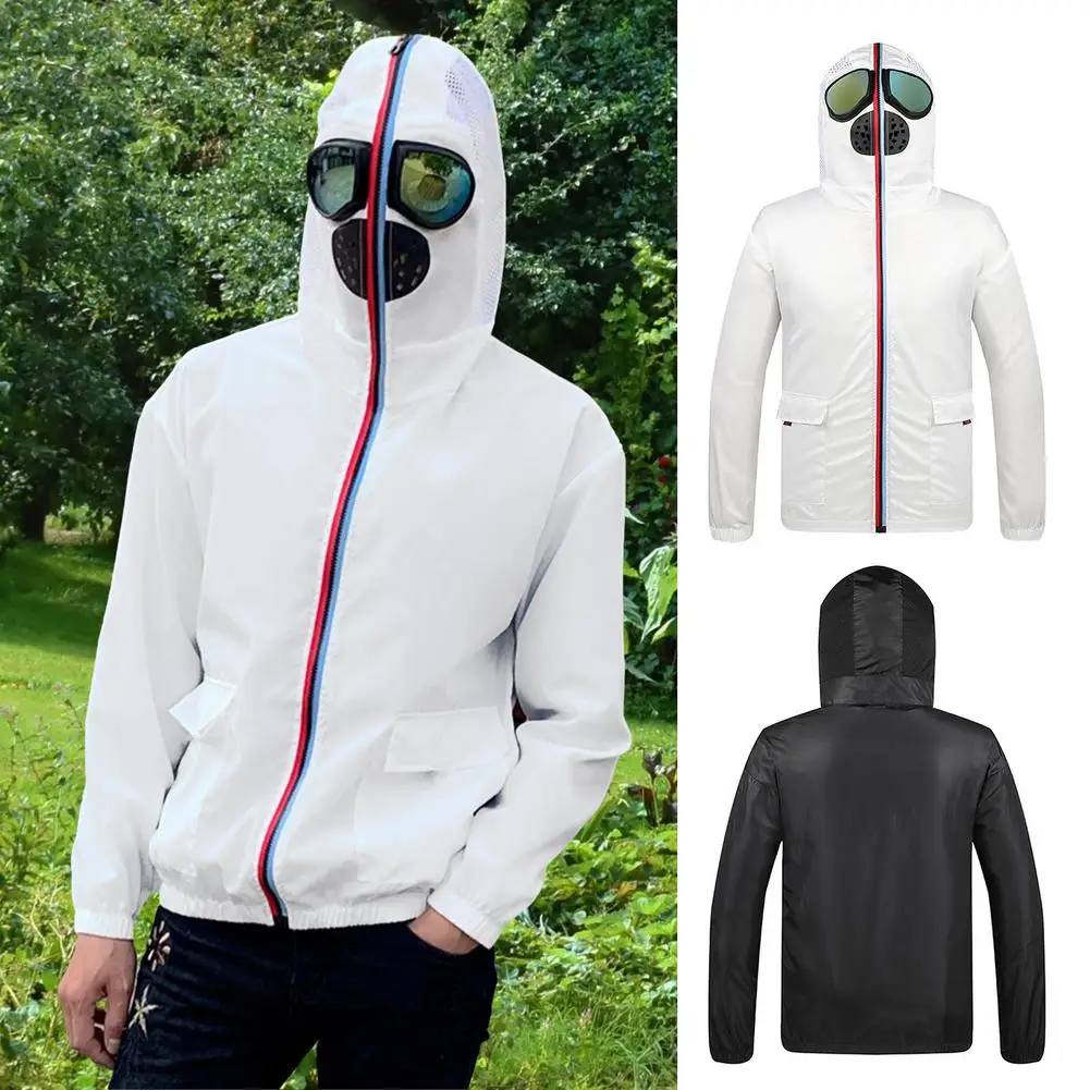 

2023 Men/Women Jacket Hooded Glasses Sun Protection Clothing Ultra-man Jacket Alien Thin Windbreaker Fashion Couple Jacket