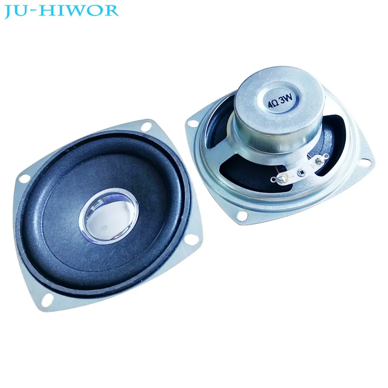 

2pcs 4 Ohm 3W Loudspeaker 78MM 3inch Square Speaker 37MM Internal Magnetic Antimagnetic Foam Edge Bright Cap Height 34MM