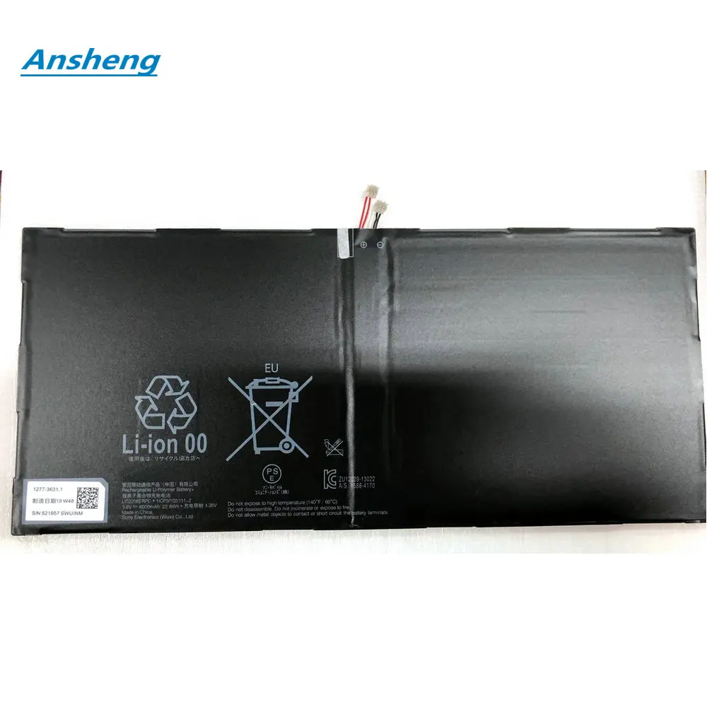 Original LIS2206ERPC 6000mAh battery For Sony Xperia Tablet Z2 SGP541CN Tablet PC battery