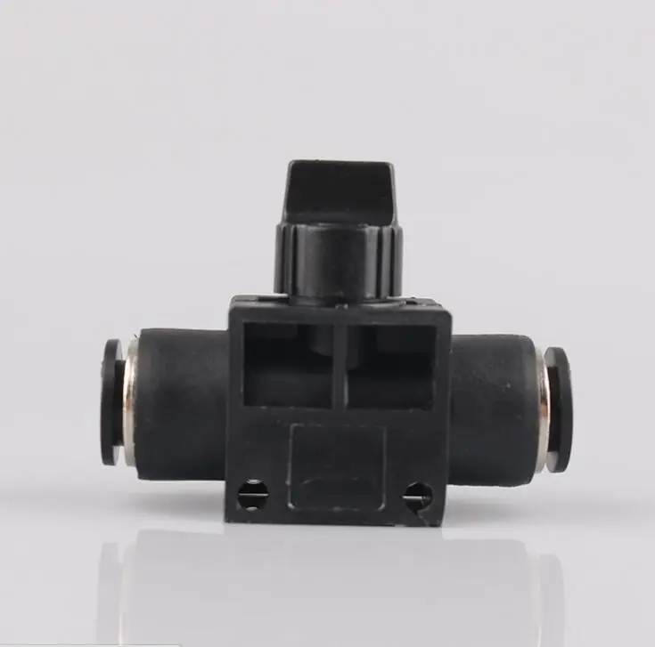 HVFF Hand Speed Control Valve Pneumatic 4 6 8 10 12mm Tube Pipe Hose Quick Air Fitting Compressor Plastic Switch Valve