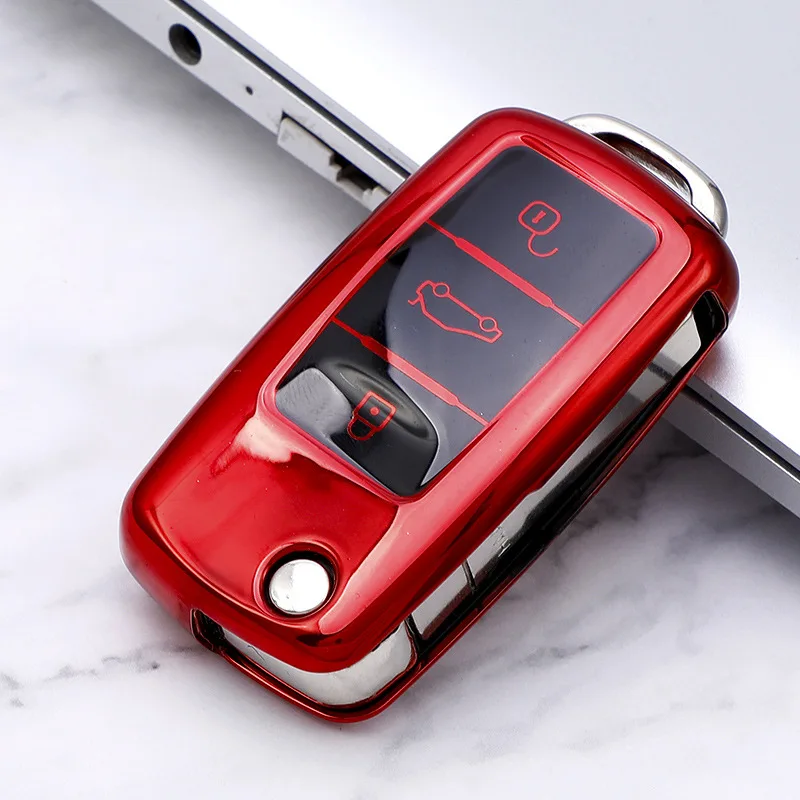 Car Key Case Car Key Full Cover Protection Shell Bag for VW Volkswagen Polo Tiguan Passat b8 Golf 4 5 6 MK4 Jetta Lavida Skoda