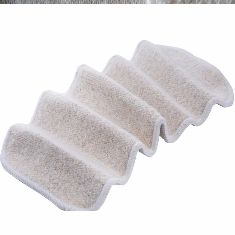 10pcs Washable 4 layers hemp cotton Cloth Nappy Liner Super Absorbent Reusable Incontinence Adult Diaper Insert Pad 20x50cm