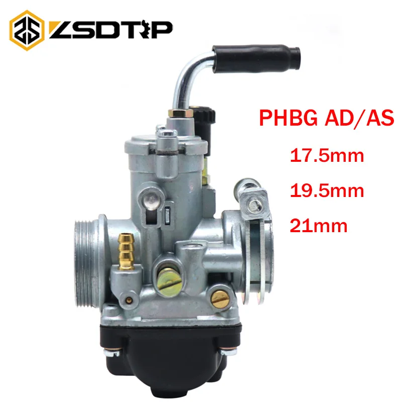 ZSDTRP gaźnik motocyklowy Carb dla Dellorto PHBG 17.5mm 19.5mm 21mm AS/AD 50cc-80cc dla Zuma Puch skuter motorower