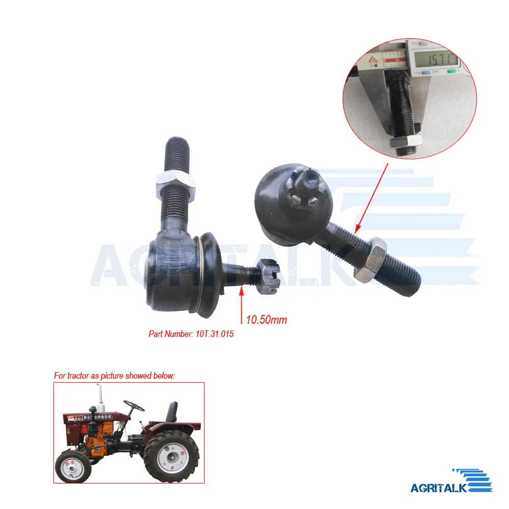 10T.31.015 + 10T.31.016 / M16 / M18, Steering joint for Xingtai tractor XT-120 / XT150 ... Please check the shape and dimensions