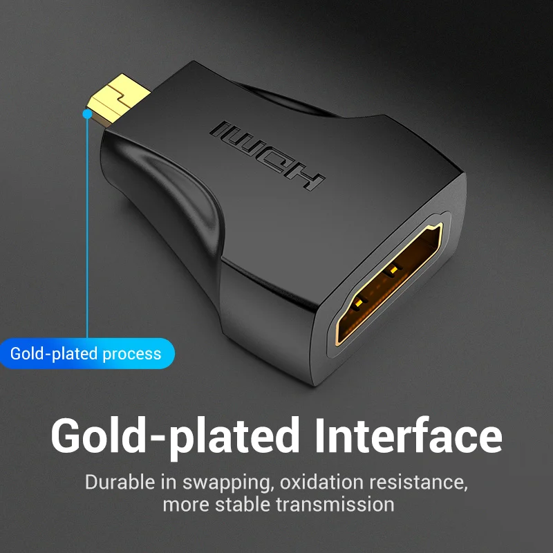 Vention Micro HDMI Adapter 1080P Micro HDMI Male to HDMI Female Converter Type D to A HDMI Adapter for PS4 Camera HDTV Mini HDMI