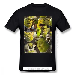 Men Shrek Comedy Film Comfortable T-Shirt Faces 100% Cotton Tees Harajuku TShirt Oversized Tops Male T Shirts