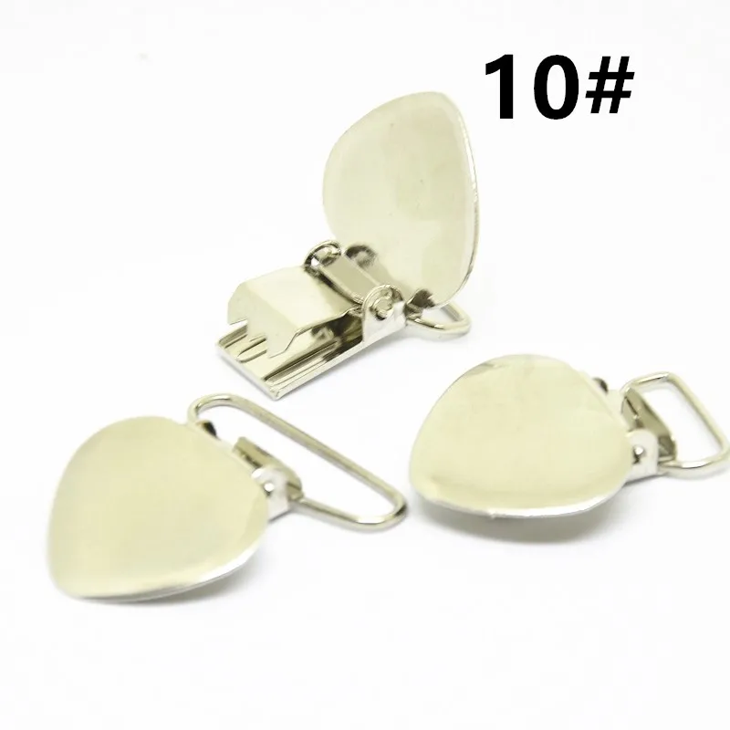 50Pcs Metal Suspender Pacifier Holders Clips Craft For Fabric Garement Pants Bags1-6#