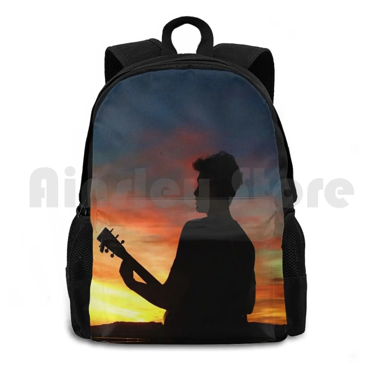 Sunset Shawn Outdoor Hiking Backpack Waterproof Camping Travel Sunset Shawn Mendes Artist Musican Famous Beautiful Canadian