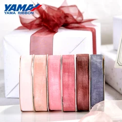 YAMA-Organza Silk Ribbon, Black, White, Red Color, Solid Color, Sheer Wrapping, 800Yards/Lot for Decoration, lint rubans, 1/8