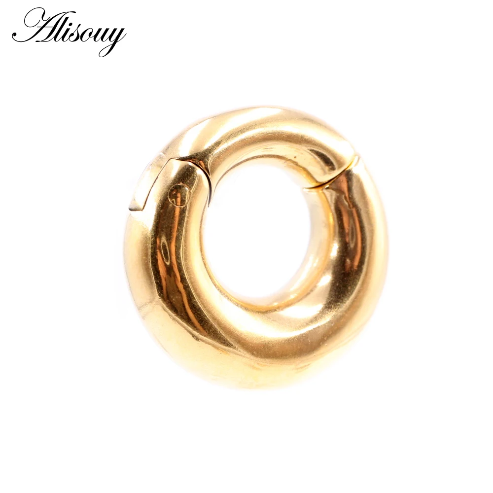 Alisouy 1PC Punk 316L Stainless Steel Magnetic Ear Weights Expander Stretcher Plugs Tunnels Gauge Earring Body Piercing Jewelry