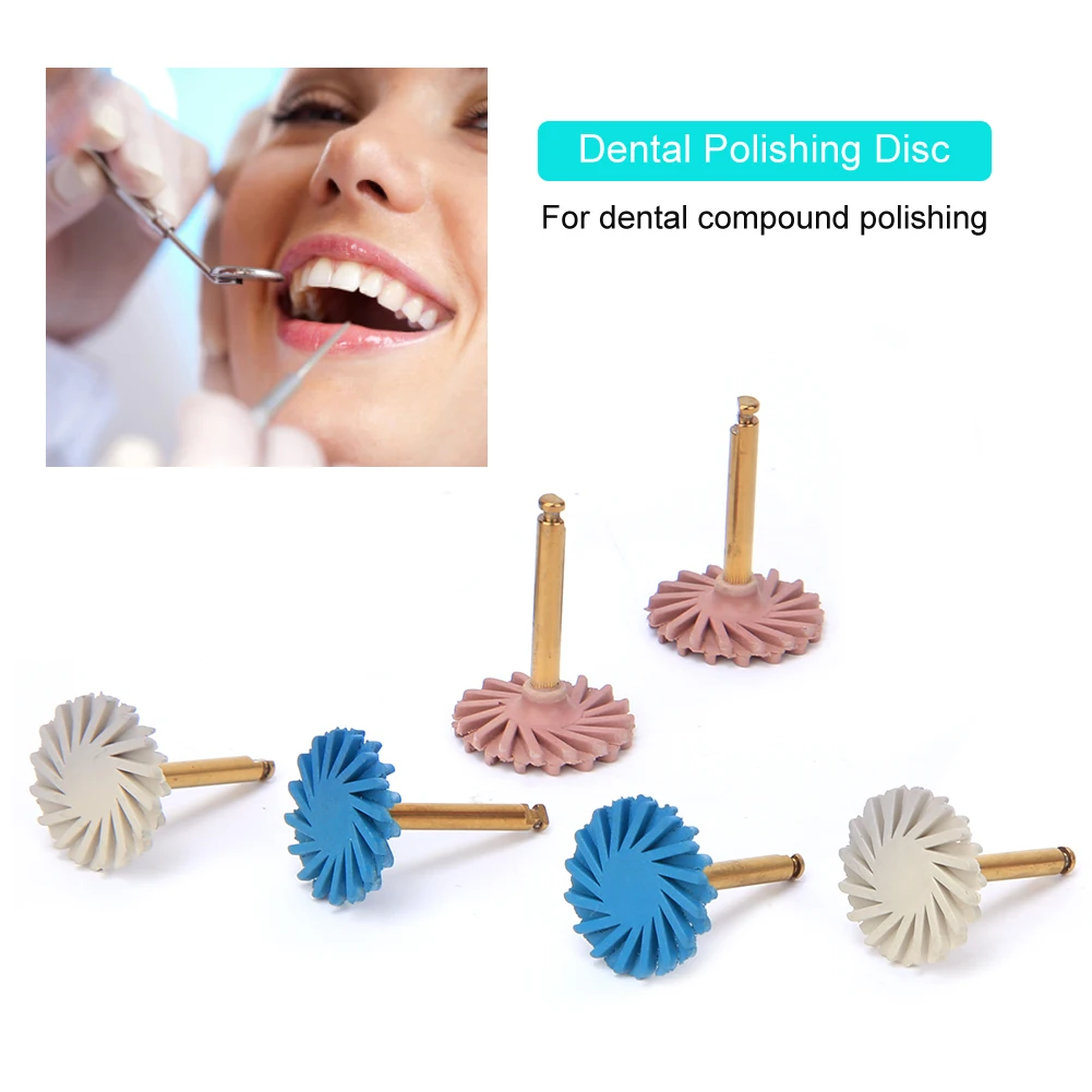 

6pcs Quality Silicone Dental Compound Polishing Disc Kit Dentist Dental Teeth Whitening Supplies 3different Color Different Size