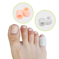 2 pces/4 pces cauda dedo silicone gel toe tubo proteção luva calos blisters bunion corrector straightener protector cuidados com os pés