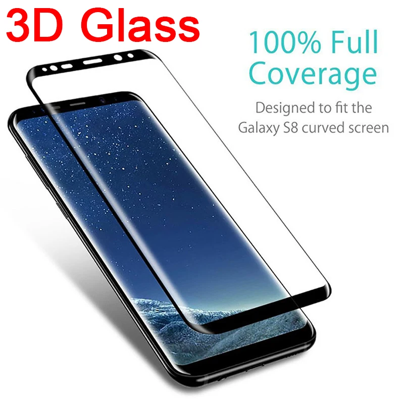 3D Curved Tempered Glass on Samsung Note 9 Protective Glass For S8 S9 Plus Screen Protector For galaxy S6 S7 Edge 8