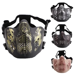 Tactical Airsoft Mask Outdoor ciclismo campo caccia maschera mimetica Paintball BB Gun Shooting War Game accessori per fucili ad aria compressa