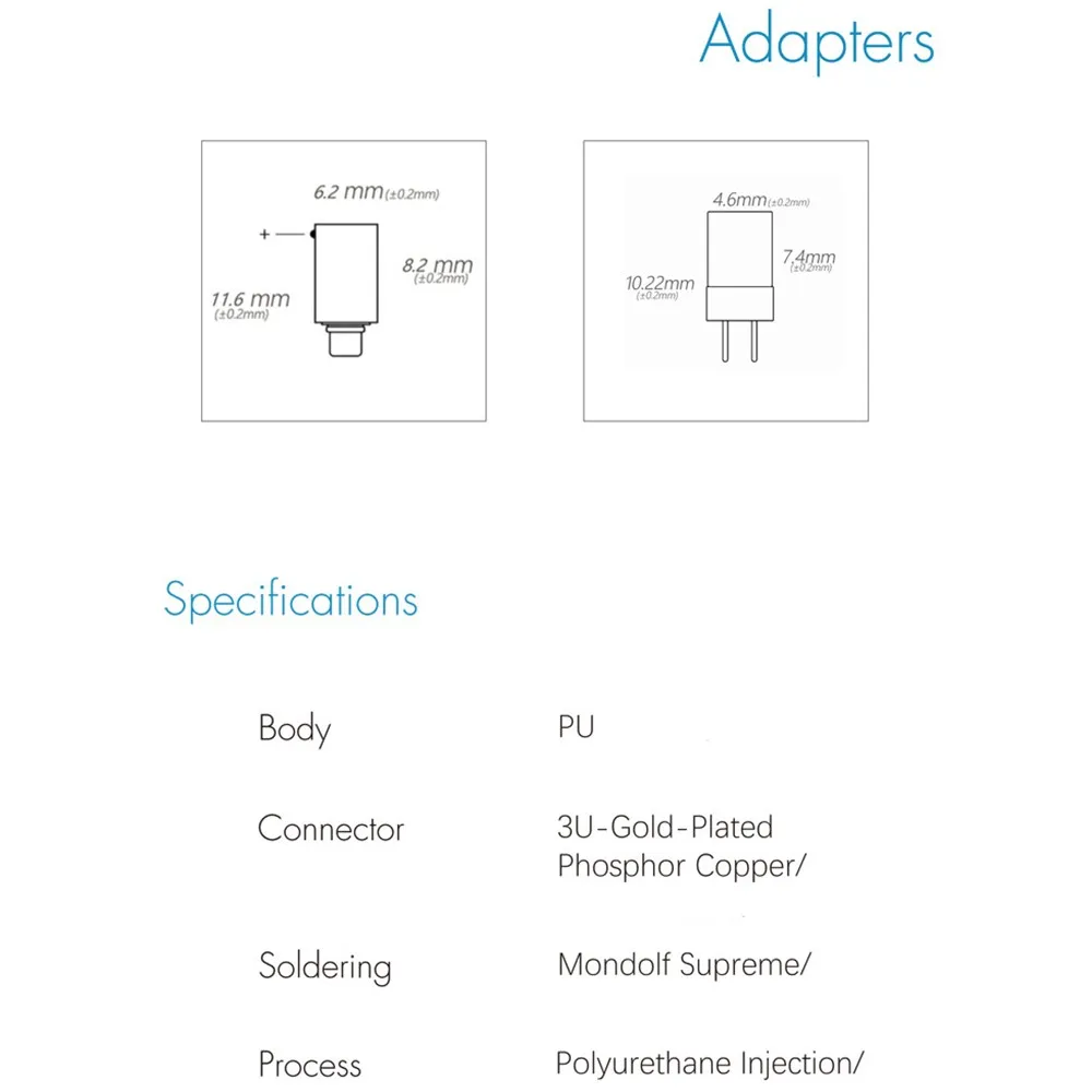 Imagem -06 - Audio-mini Fone de Ouvido Plug Cabo Adapter Acessórios Ciem 2pin 078 Milímetros para Mmcx Mmcx 078 Milímetros oe