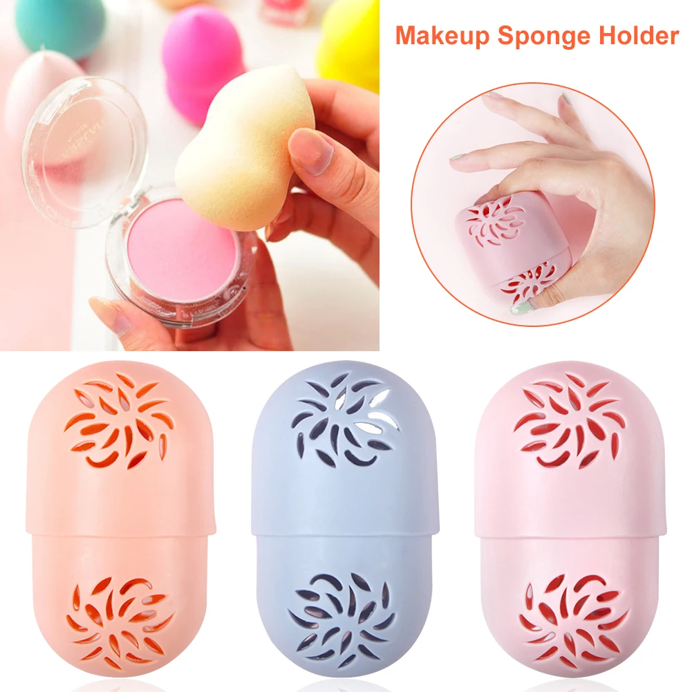 1Pcs Portable Cat Shape Silicone Makeup Sponge Holder Cosmetic Puff Capsule Carrying Case Beauty Sponge Stand Makeup Tools