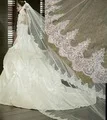 Hot Real 3 Meter Wit Ivoor Wedding Veils Lange Lace Edge Bridal Veil Met Kam Bruiloft Accessoires Bruid Bruiloft Vei