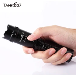 TANK007-Tacticalポータブル警察懐中電灯,強力なUSB充電式,防水,屋外,ハイパワー,xml