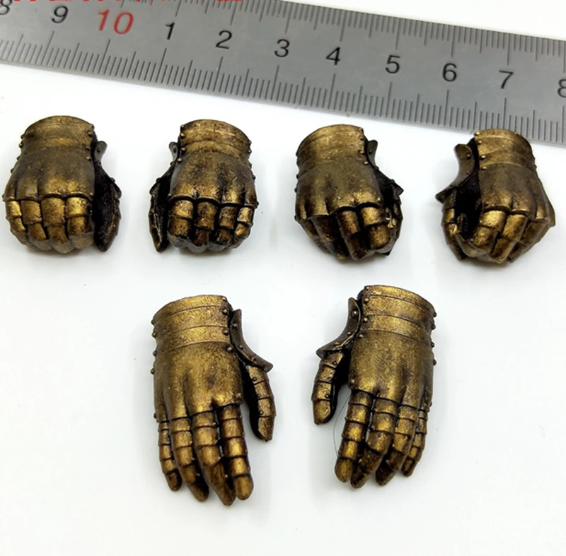 

TBLeague PL2020-173A 1/6th Gold Hand Models 6PCS/SET Knight Of Fire Silver Version For Mostly 12 inch Women Doll Accessories