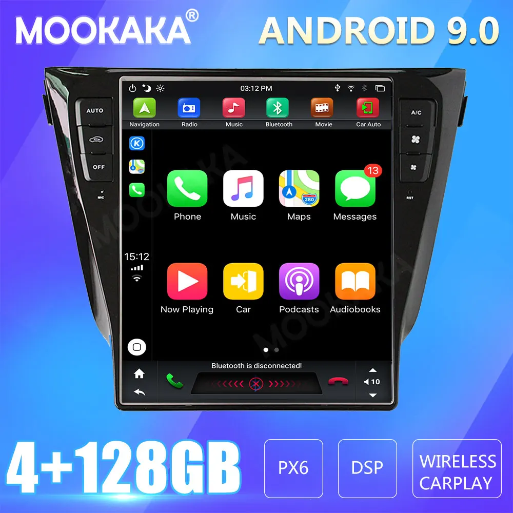 

Автомобильный мультимедийный стерео-плеер для Nissan Qashqai, экран 2013 + Тесла, Android, Px6, Carplay, GPS-навигация, головное устройство, DVD