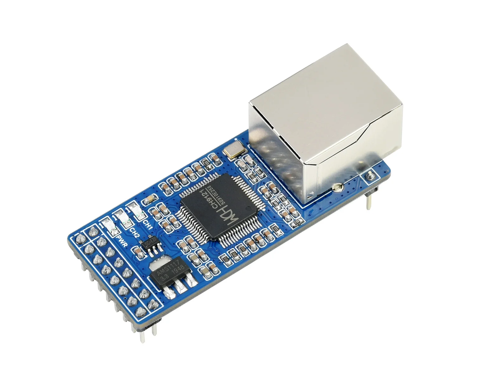 2-CH UART To Ethernet Converter,Serial Port Transparent Transmission Module,Control Interface Supports Raspberry Pi,STM32 etc.