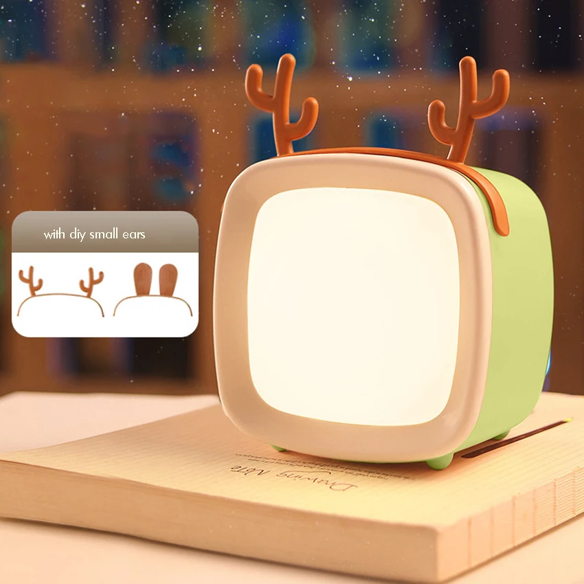 Kids Nightlight Table Lamp Dimmable Bedside Lamp for Breastfeeding Rechargeable Touch Sensor Night Lights, 3 Light Modes