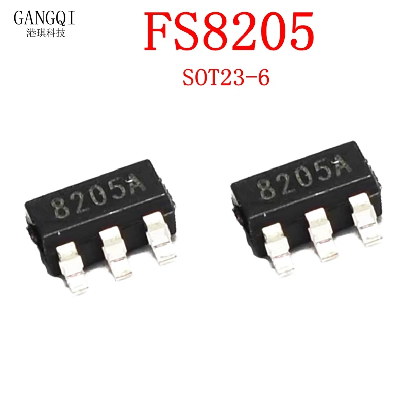 20PCS FS8205S 8205 SOT23-6 FS8205 Silk screen 8205S lithium battery protection IC In Stock