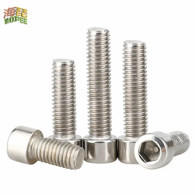 25pcs M2.5 M3 Nonstandard 304 A2 Stainless Steel Hexagon Hex Socket Cap Allen Head Screw Bolt Small Head Diameter 3.8mm 4.5mm