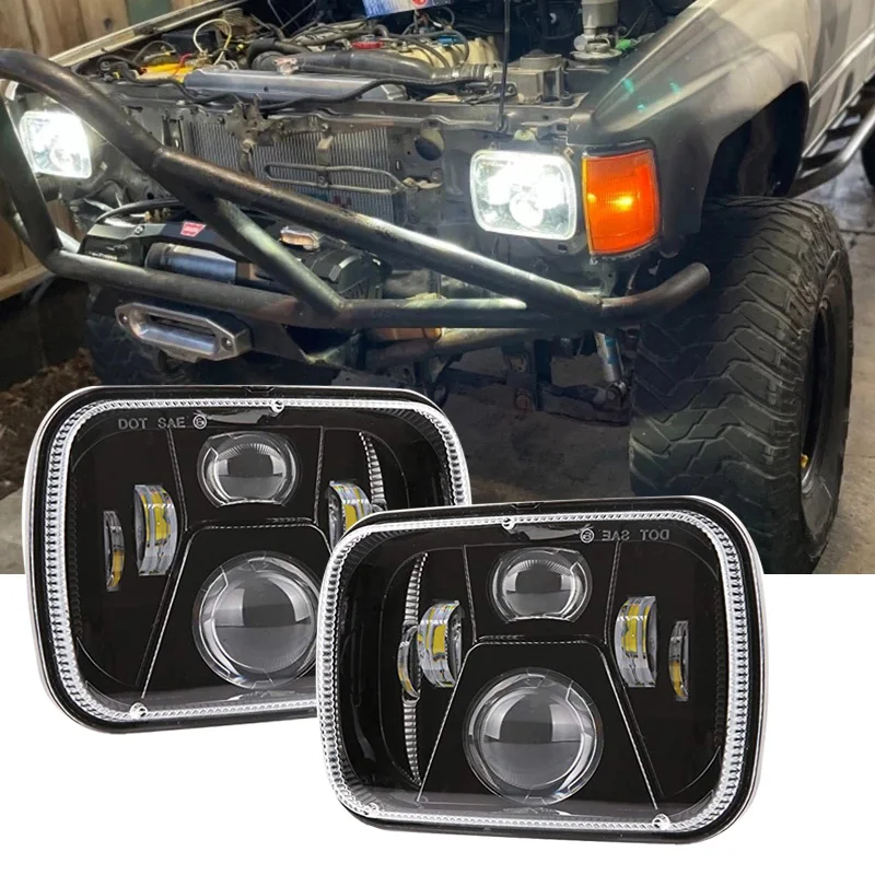 

6"x7" LED Headlight Headlamp for Chevy Express Cargo Van 1500 2500 3500 5" X 7" LED Headlight Replacement for Jeep Cherokee XJ