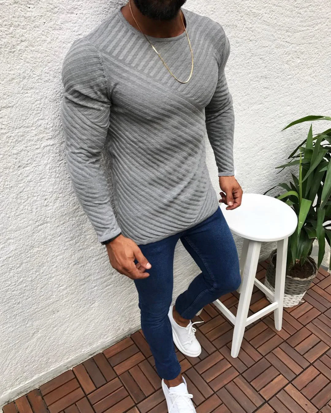 Männer Pullover 2021 Neue Herbst Winter Slim Fit Langarm Rundhals Pullover Pullover Männer Mode Einfarbig Pullover Männer Tops