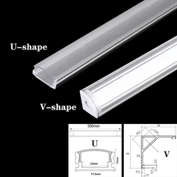 U/v-vormige Led Aluminium Kanaal 0.5M, gebruikt dla 3528 5630 5050 Led taśmy Led Aluminium kanał kryty Verlichting