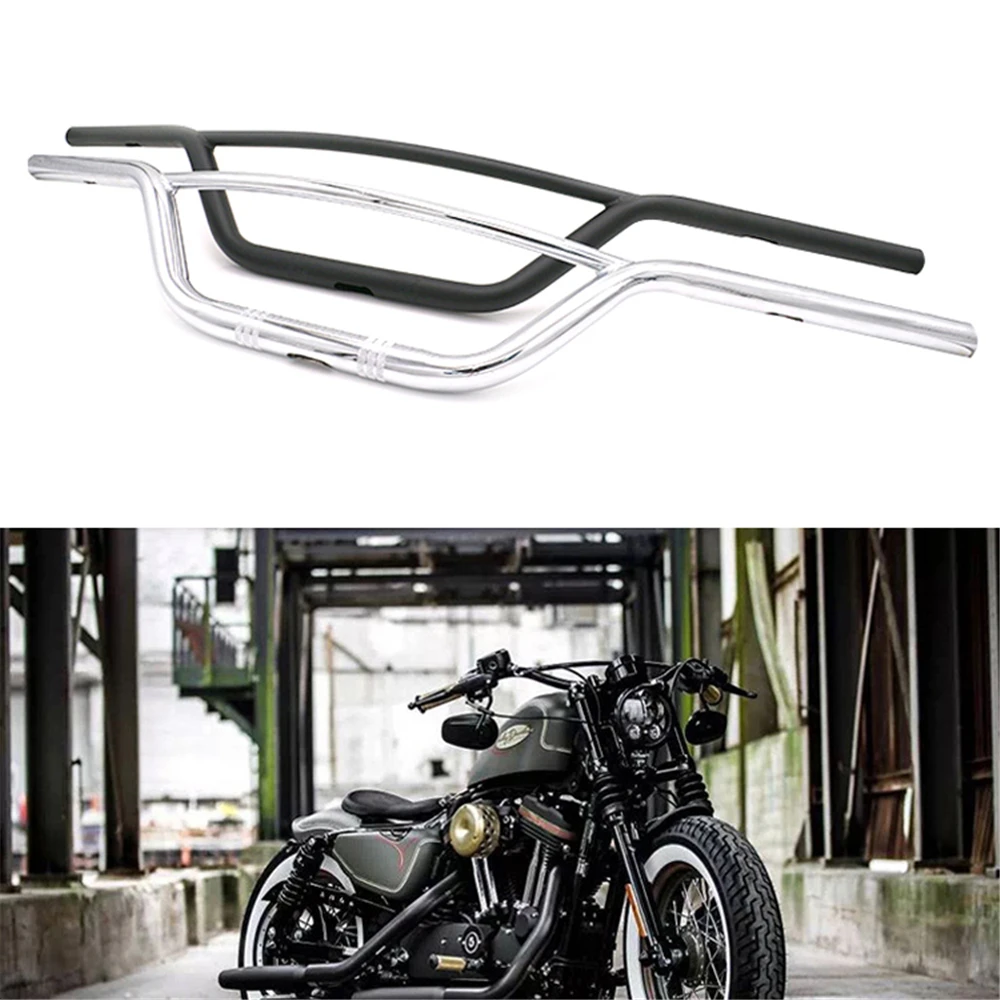 

Motorcycle 22mm 25mm Steering Wheel Handlebar Retro Motorbike Handle Bars for XL883 XL1200 X 48 Dyna Softail Chopper Cafe Racer