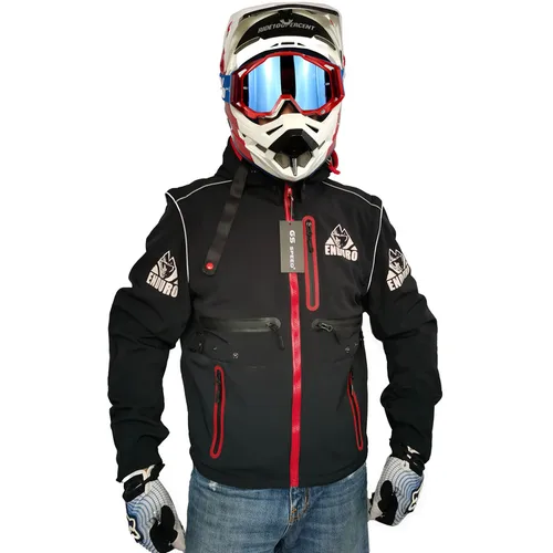 Imagen 2 del producto Chaqueta impermeable de fondo para primavera y otoño e invierno, abrigo suave, chaqueta todoterreno de carreras para motociclista de campo traviesa