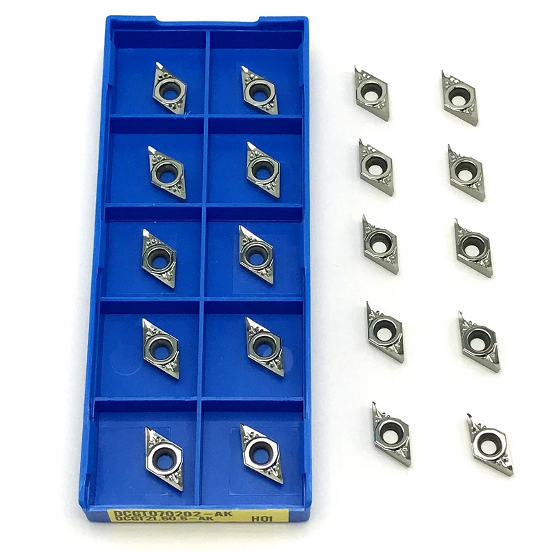 DCGT070202 DCGT070204 DCGT070208 AK H01 100% original Aluminum Turning Insert CNC Lathe Cutter DCGT 070202  Processing Tool