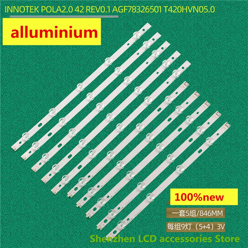 10 جزء/الوحدة ل 42 بوصة استخدام LG INNOTEC بولا 2.0 42 "A/B نوع الخلفية 100% جديد